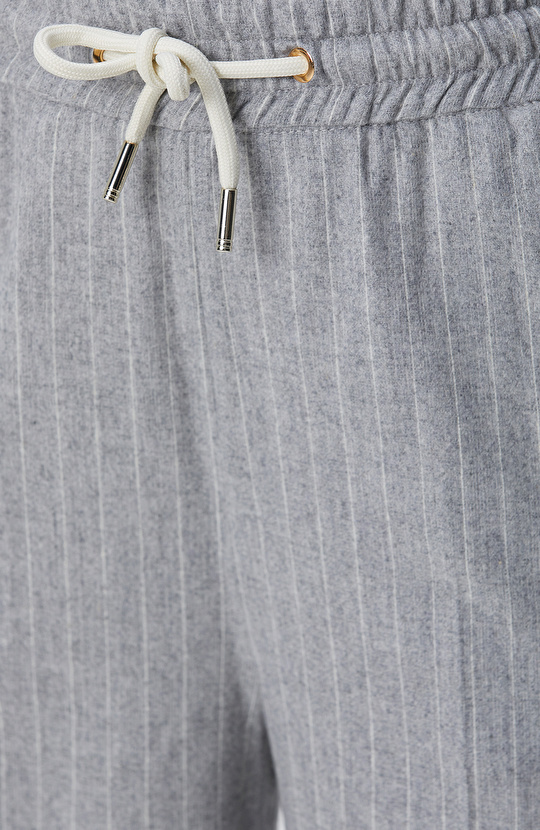 Gri Melanj Yün Karışımlı Pantolon