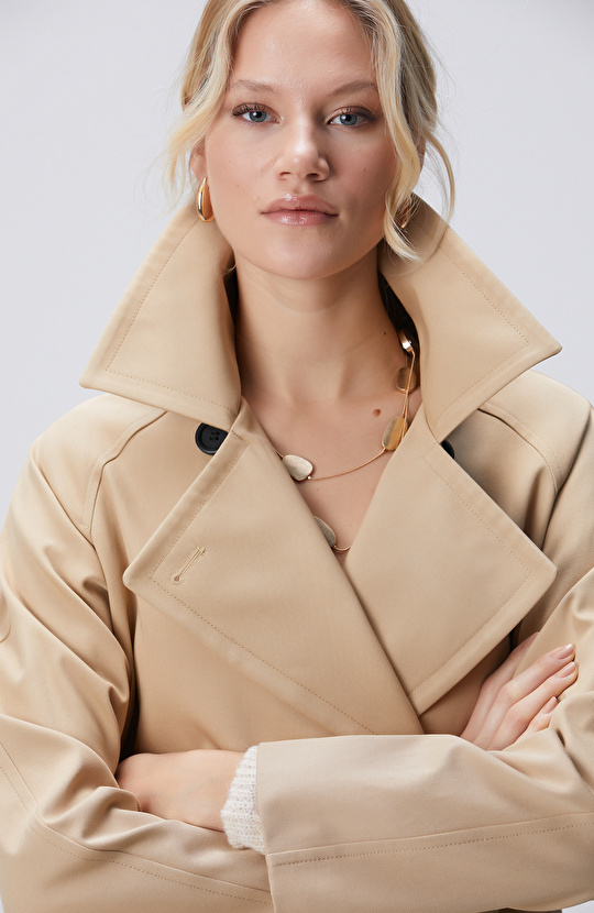 Bej Kruvaze Trençkot