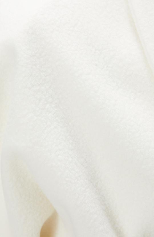 Kırık Beyaz Yün Karışımlı Kaban