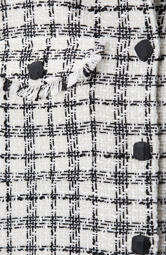 Siyah Kırık Beyaz Dış Gömlek