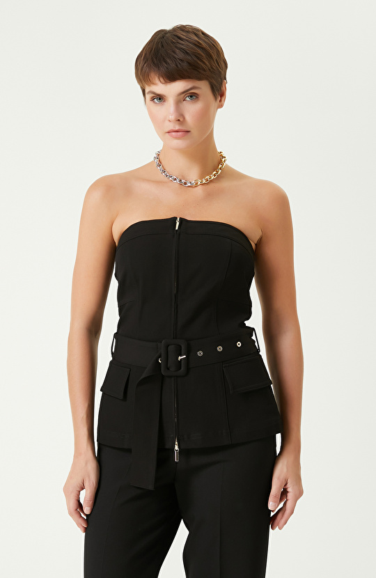 Siyah Kemerli Büstiyer