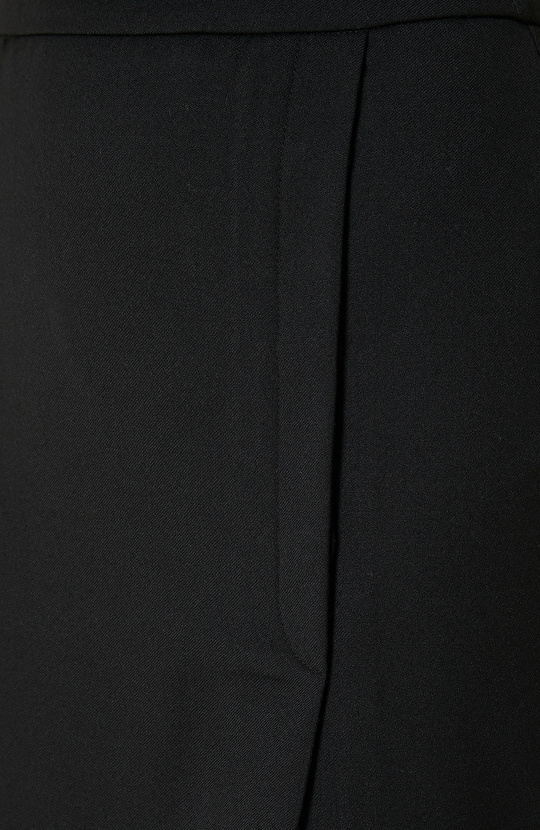 Siyah Yün Midi Etek