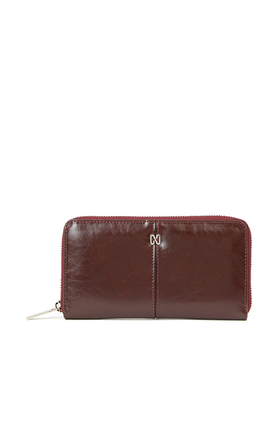 Burgundy Patterned Women'S Wallet