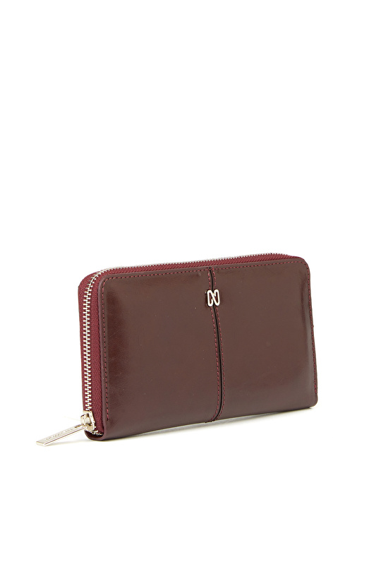 Burgundy Patterned Women'S Wallet