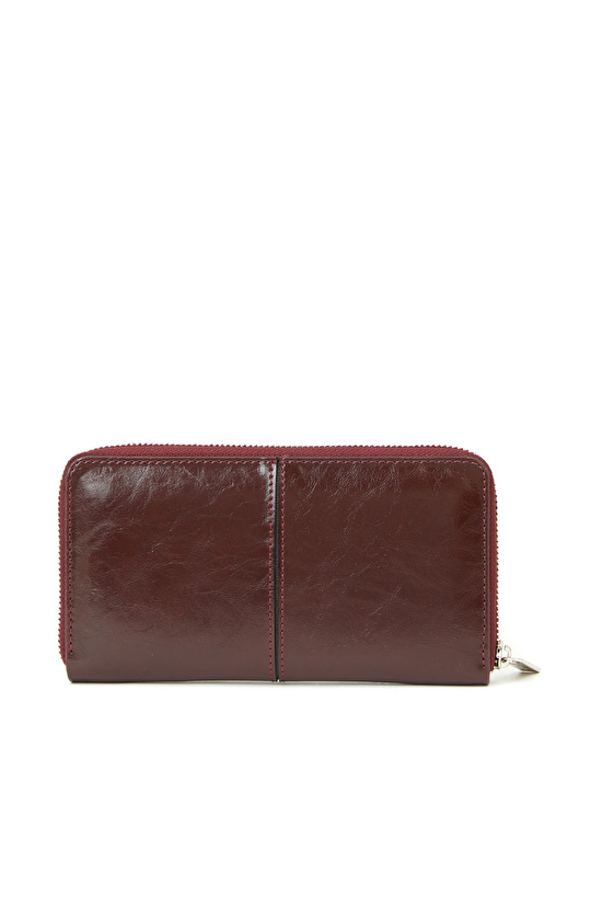 Burgundy Patterned Women'S Wallet
