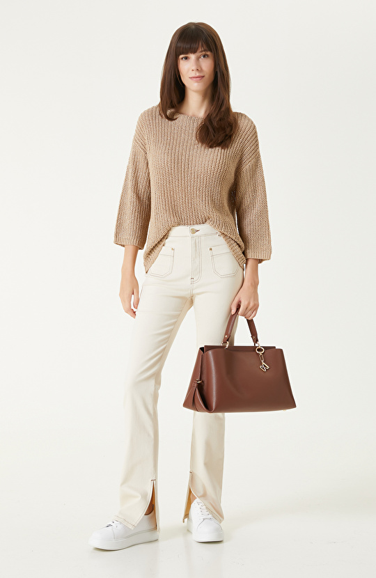 Fındık Rengi Kadın Deri Çanta