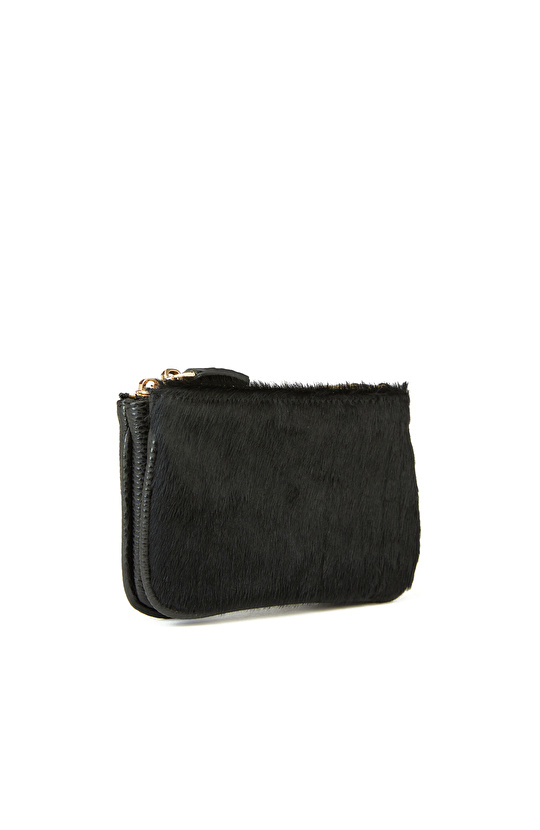 Siyah Hayvan Desenli Kadın Cüzdan