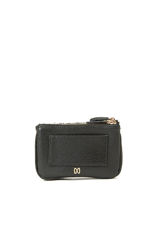 Siyah Hayvan Desenli Kadın Cüzdan