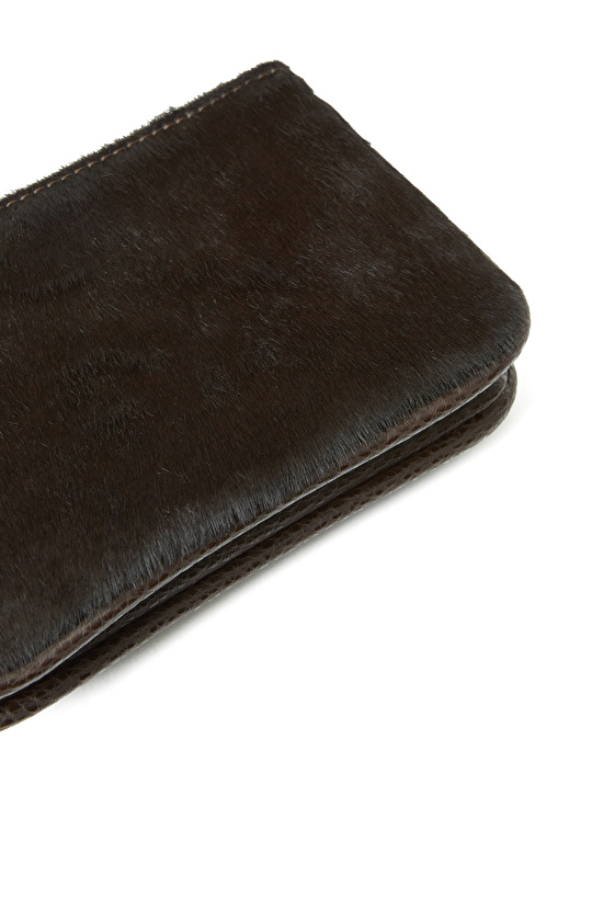 Kahverengi Hayvan Desenli Kadın Cüzdan