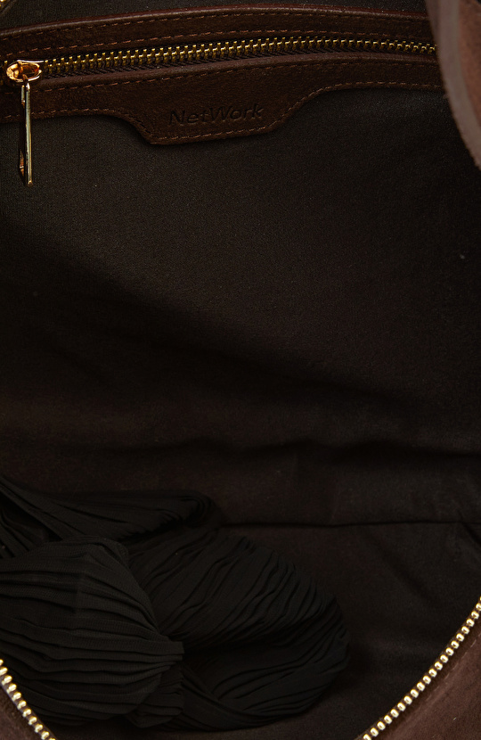 Kahverengi Kadın Süet Çanta