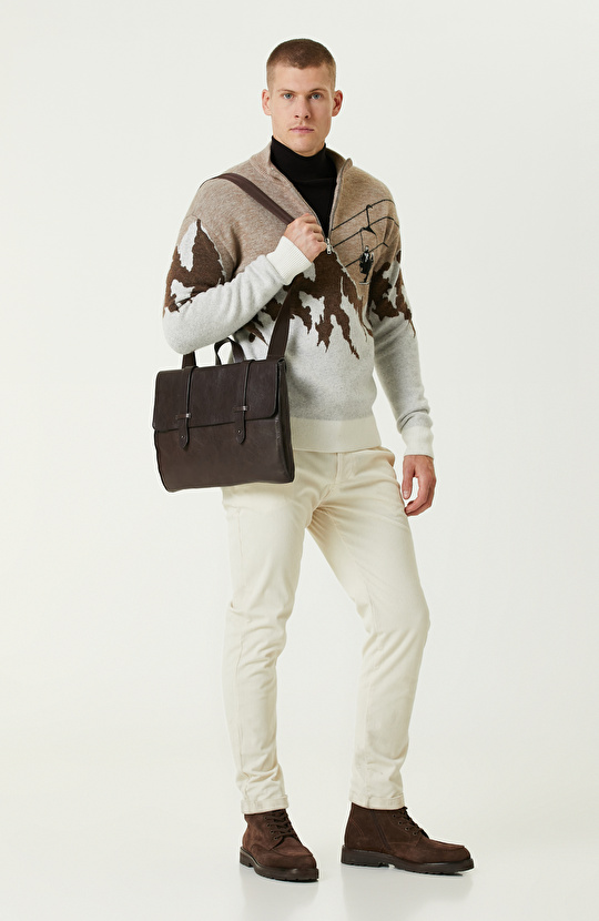 Kahverengi Erkek Deri Çanta