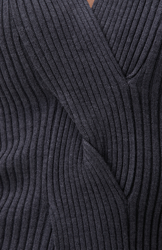 Antrasit Yün Karışımlı Triko