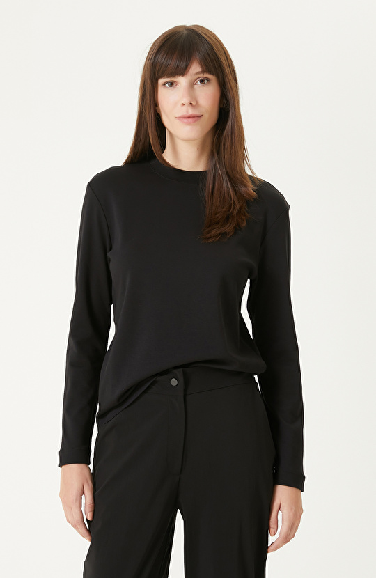 Siyah Uzun Kol Basıc Tshırt