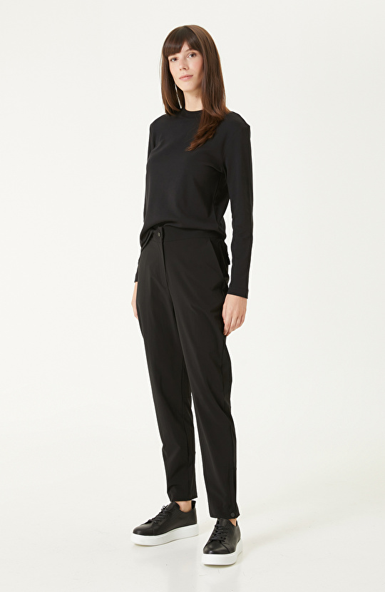 Siyah Uzun Kol Basıc Tshırt