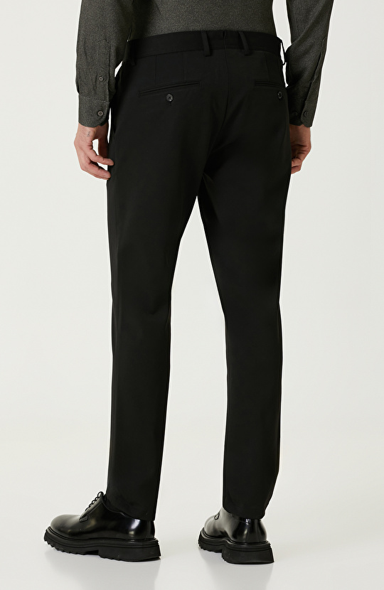 Siyah Diyagonal Pantolon