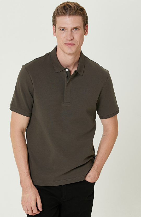 Haki N-Tech Fermuarlı Pike Tshirt