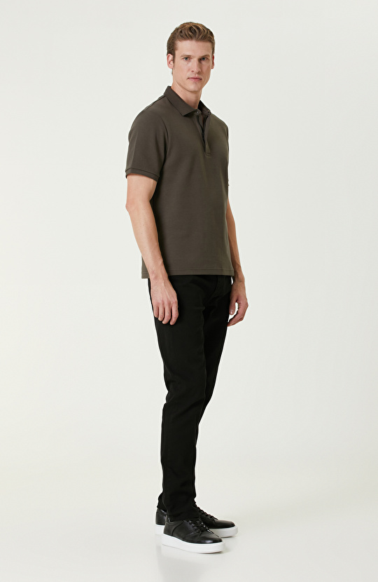 Haki N-Tech Fermuarlı Pike Tshirt