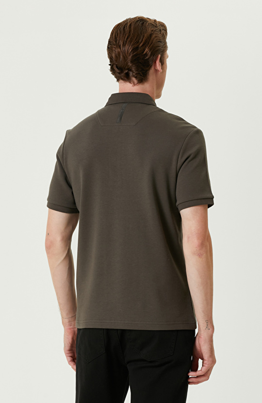 Haki N-Tech Fermuarlı Pike Tshirt