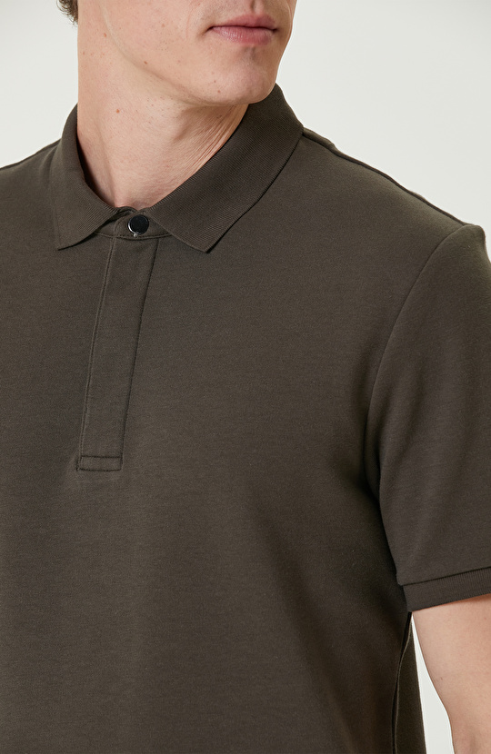 Haki N-Tech Fermuarlı Pike Tshirt