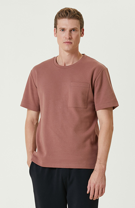 Gül Kurusu Cepli Tshirt