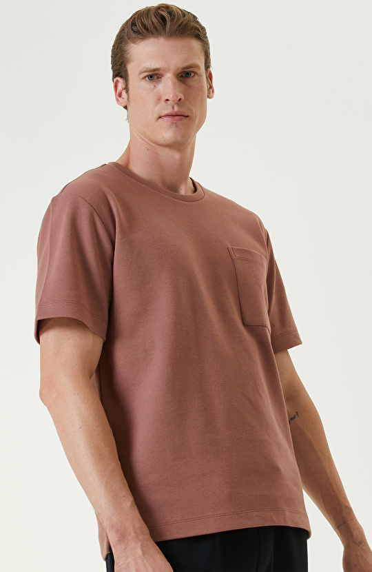 Gül Kurusu Cepli Tshirt