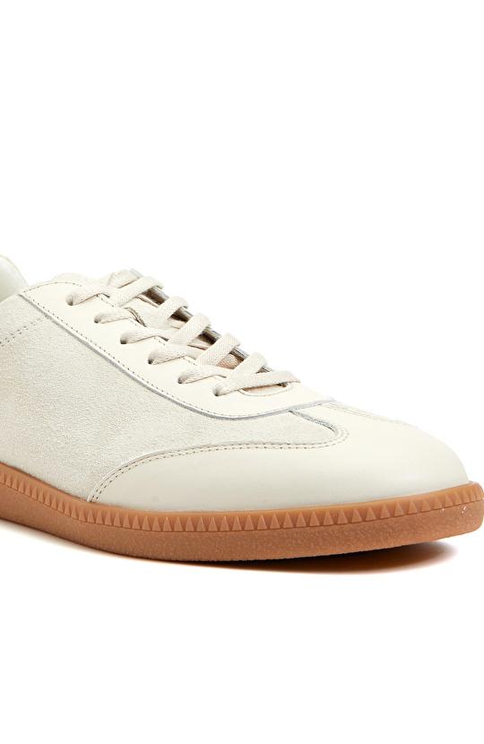 Bej Kadın Deri Sneaker