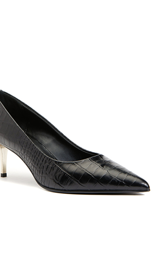 Siyah Deri Stiletto