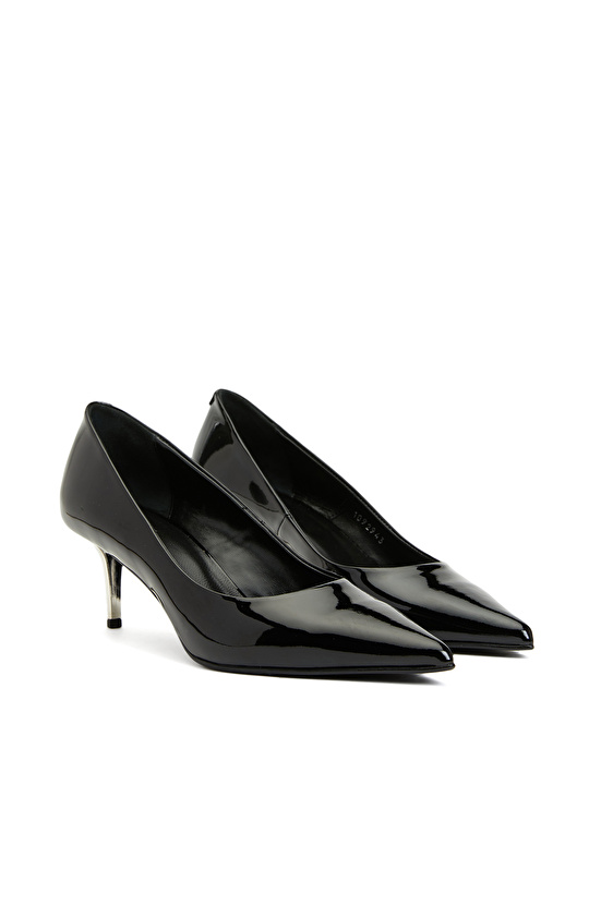 Siyah Deri Stiletto