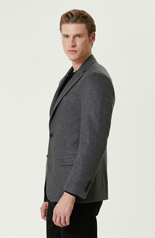Limited Antrasit Kaşmir Blazer Ceket