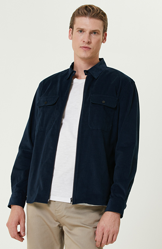 Lacivert Kadife Ceket