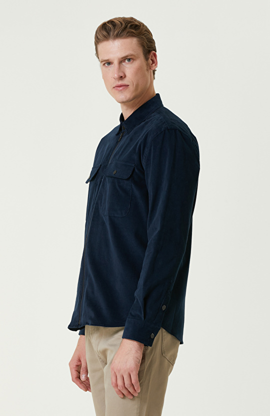 Lacivert Kadife Ceket