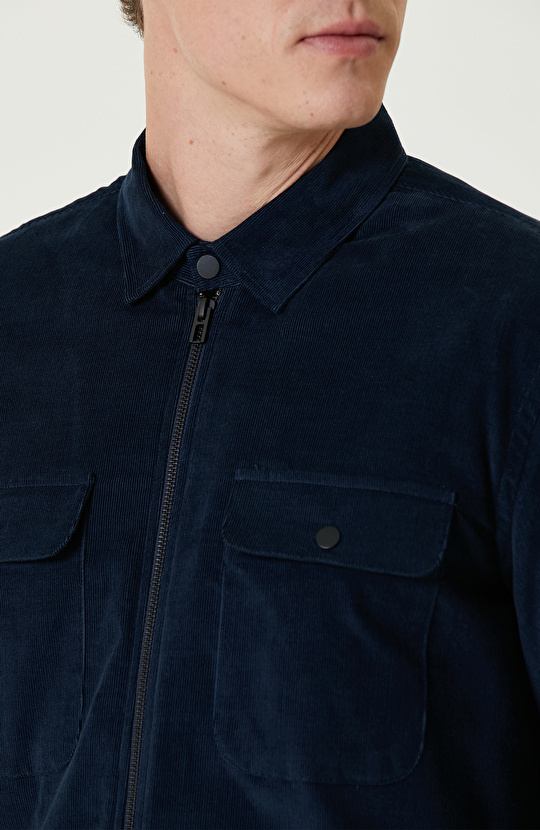 Lacivert Kadife Ceket