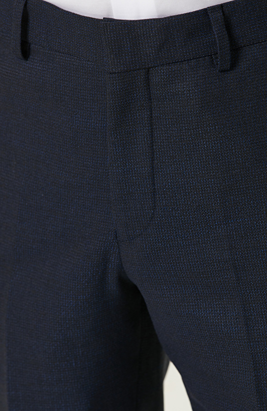 Lacivert Yün Karışımlı Takım Elbise