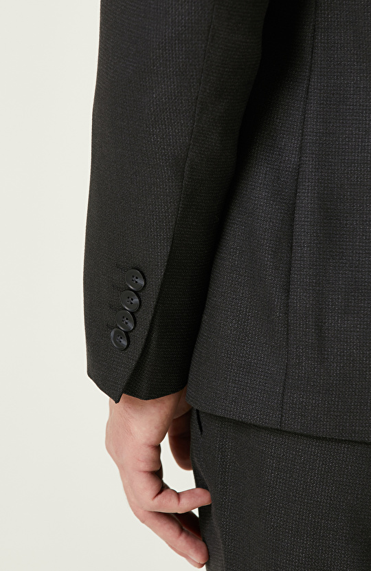 Antrasit Yün Karışımlı Takım Elbise