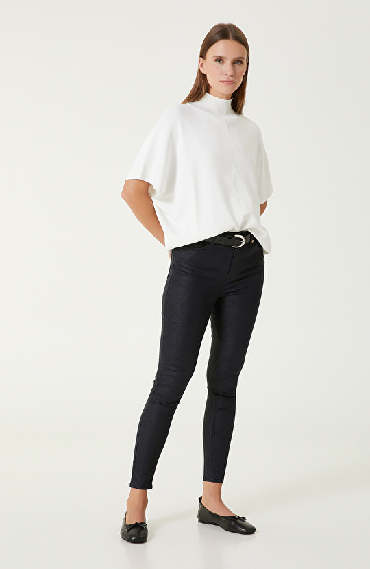 Lacivert Desenli Pantolon