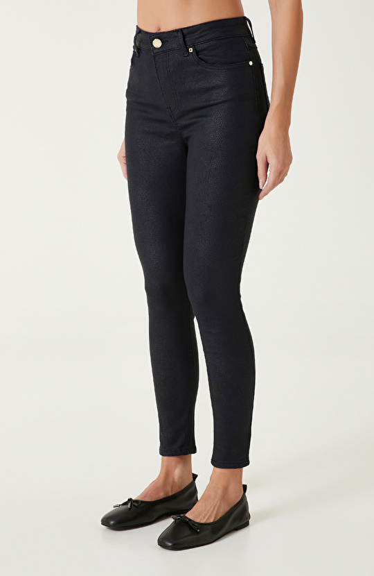 Lacivert Desenli Pantolon