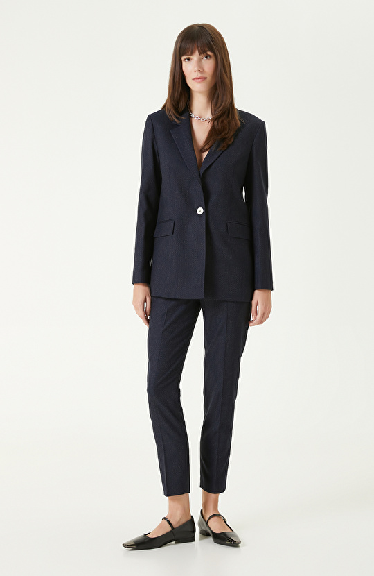 Lacivert Çizgili Ceket