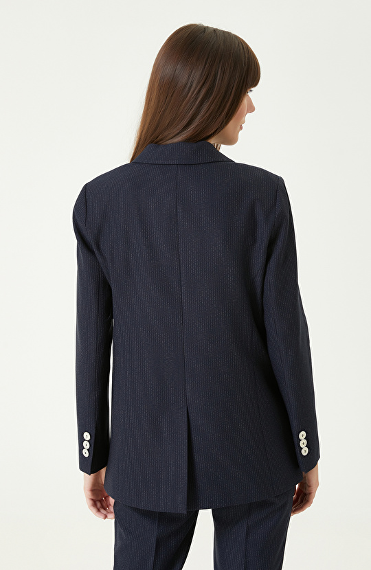 Lacivert Çizgili Ceket