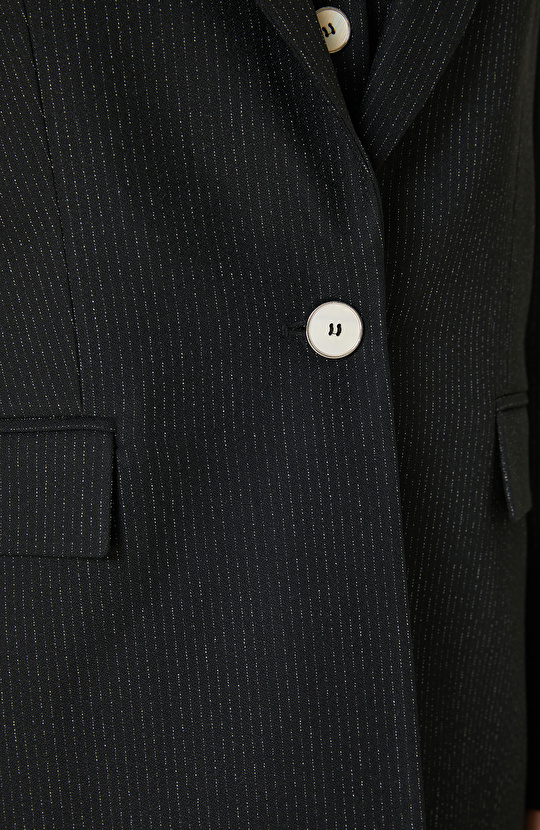 Siyah Çizgili Ceket