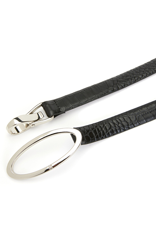 Siyah Kadın Deri Kemer