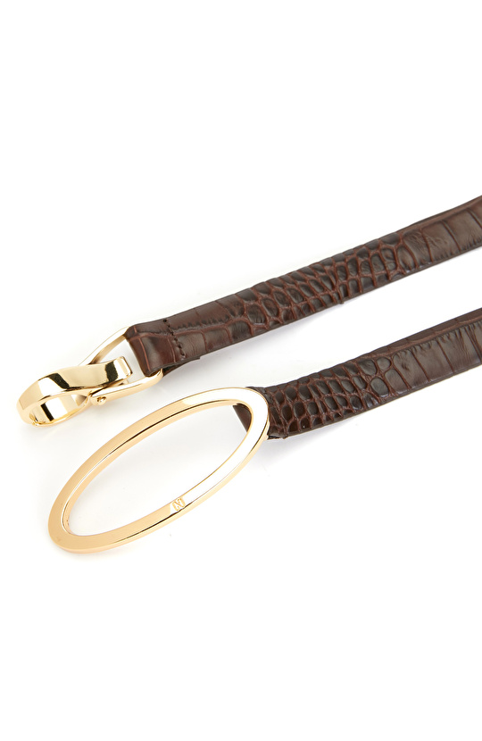 Kahverengi Kadın Deri Kemer