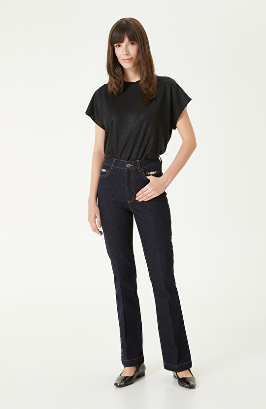 Siyah Varaklı T-Shirt