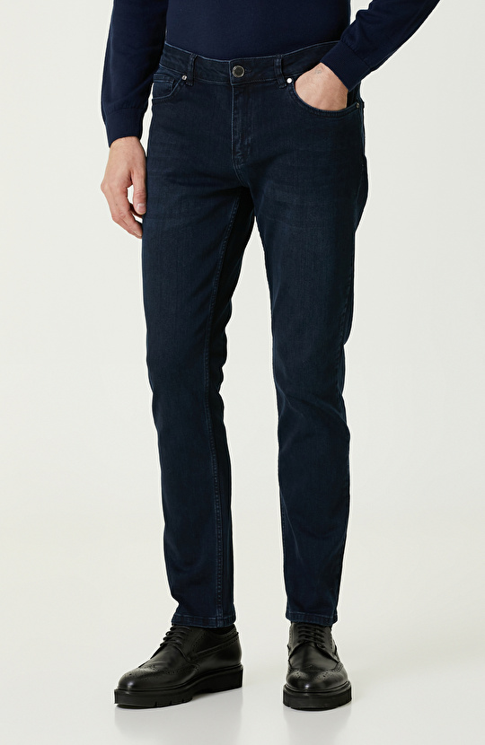 Koyu Lacivert Denim Pantolon