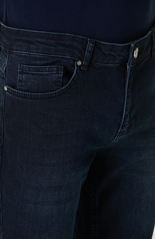 Koyu Lacivert Denim Pantolon