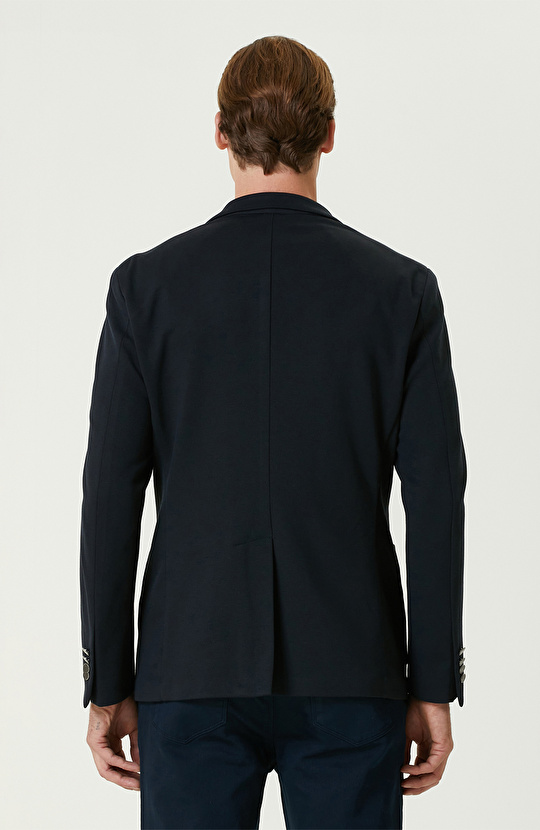 Lacivert Blazer Örme Ceket