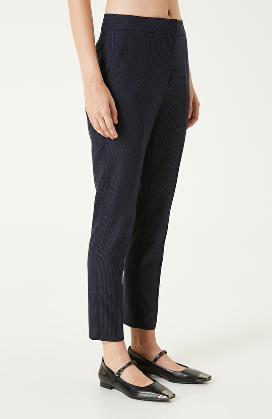 Lacivert Çizgili Pantolon