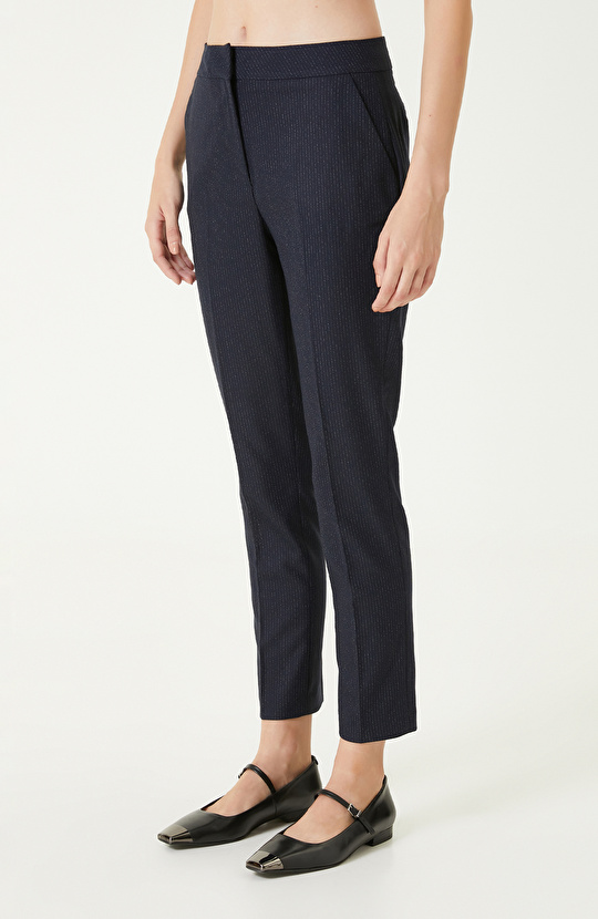 Lacivert Çizgili Pantolon