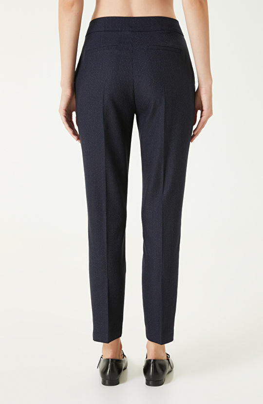 Lacivert Çizgili Pantolon