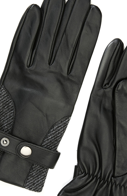 Siyah Erkek Deri Eldiven