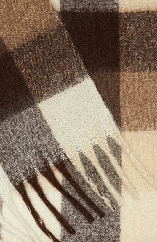 Kahverengi Desenli Erkek Atkı